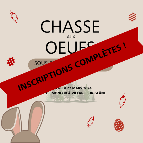 Chasse aux oeufs 2024 - Inscriptions complètes
